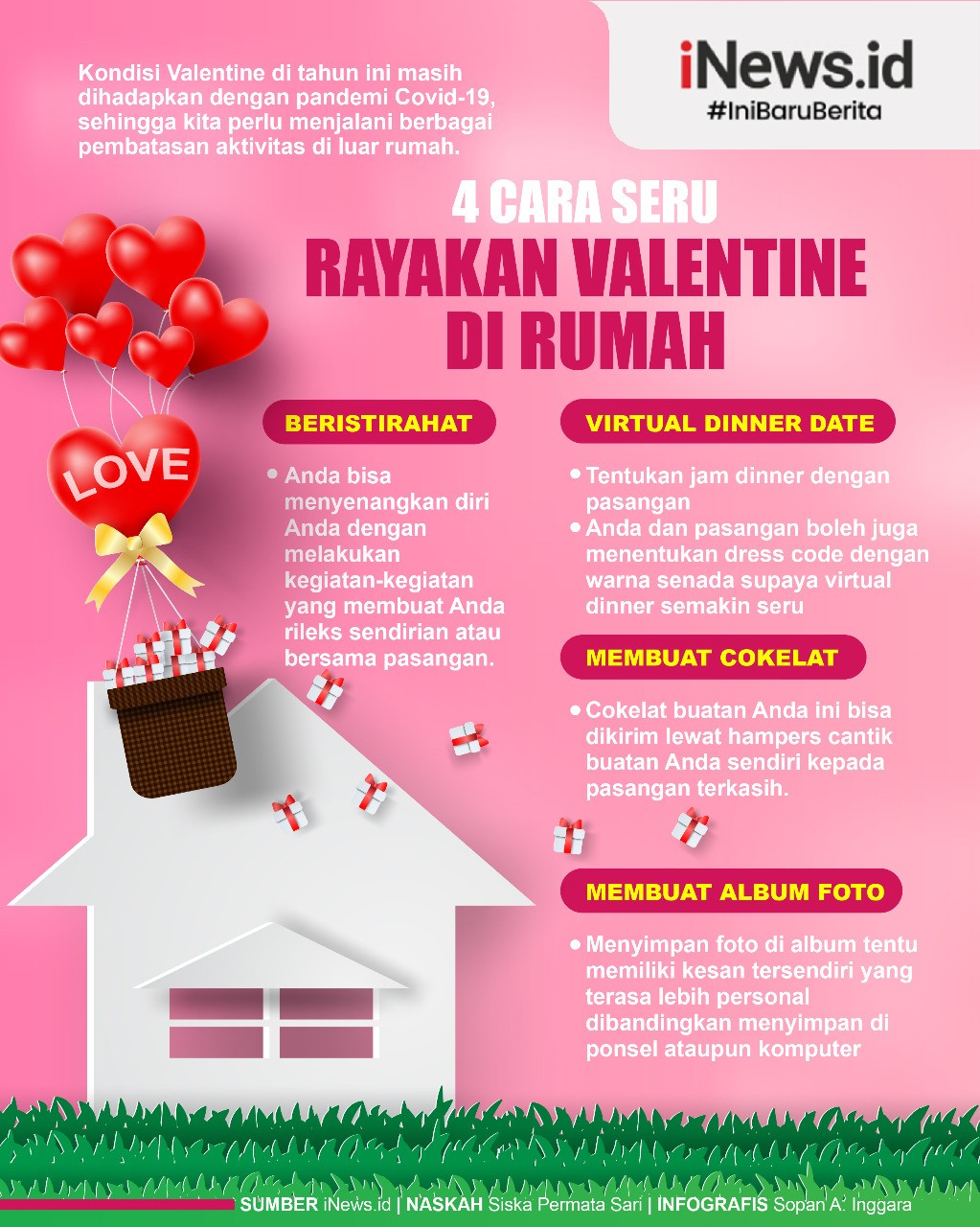 4 Cara Seru Rayakan Hari Valentine di Rumah, Aman dan Lebih Romantis