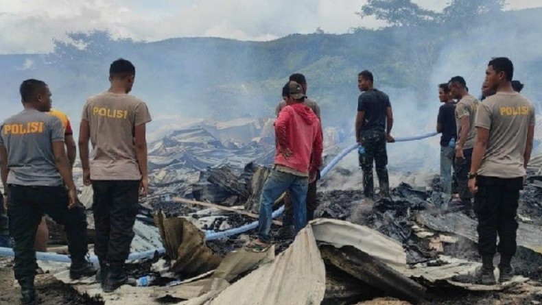 Rumah Ludes Terbakar di Karubaga, Balita Tewas