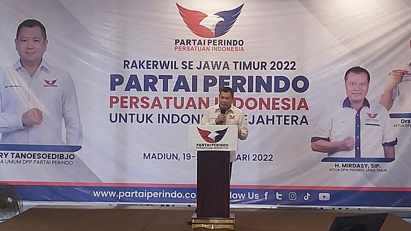 Bakar Semangat Kader di Rakerwil Perindo se-Jatim, Hary Tanoe: Raih Kursi Sebanyak-Banyaknya