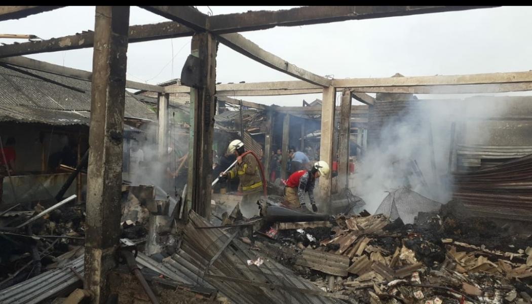 Pasar Gembong Tangerang Terbakar, Ratusan Lapak Pedagang Hangus