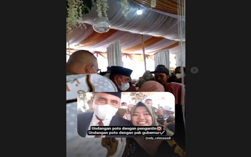 Edy Rahmayadi Kondangan ke Rumah Warga, Tamu Undangan Antre Foto