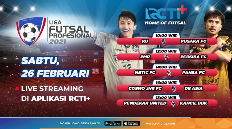 Link Live Streaming Liga Futsal Profesional di RCTI+ Hari Ini: Ada Pendekar United Vs Kancil BBK 