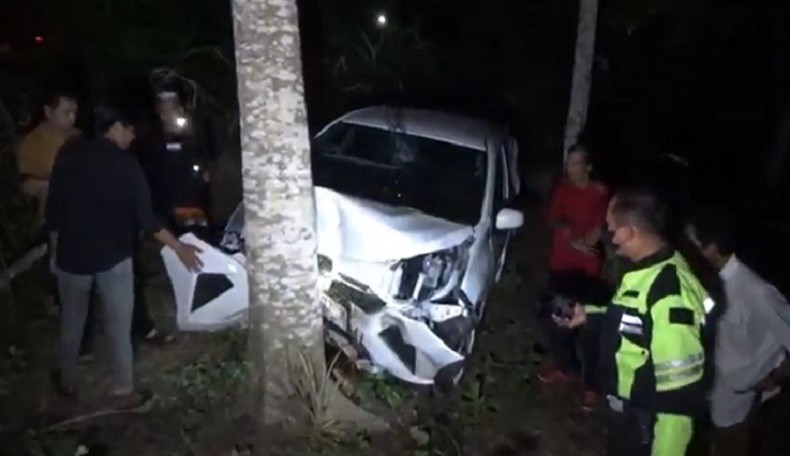Mobil Terjun Bebas ke Jurang akibat Rem Rusak, Pengemudi Selamat Nyangkut di Pohon