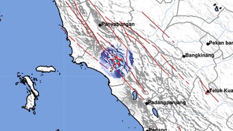 Gempa Terkini Magnitudo 3,7 Guncang Pasaman Barat