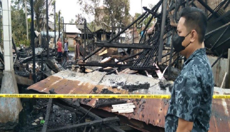 Kebakaran di Barito Utara, Bangunan Walet dan 3 Rumah Ludes Dilalap Api