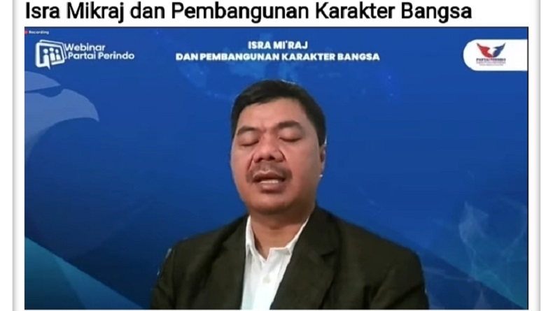 Di Webinar Partai Perindo, Rektor UNUSIA Ungkap Isra Mi'raj Mengandung Pelajaran Penting