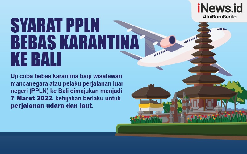 Bebas Karantina ke Bali Dimajukan 7 Maret 2022, Ini Syarat yang Harus Dipenuhi