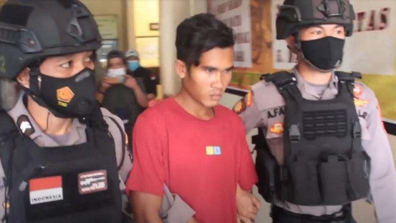 Tampang Ketakutan Preman Penikam Kapolsek, Ditanya Pisau malah Jawab Mengaku Khilaf