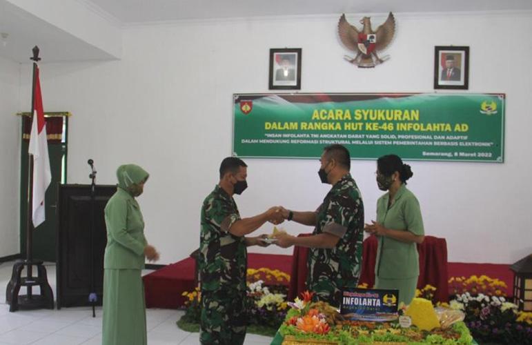  HUT ke-46 Disinfolahtad, Brigjen Fitry Minta Jajaran Tingkatkan Soliditas dan Jiwa Korsa