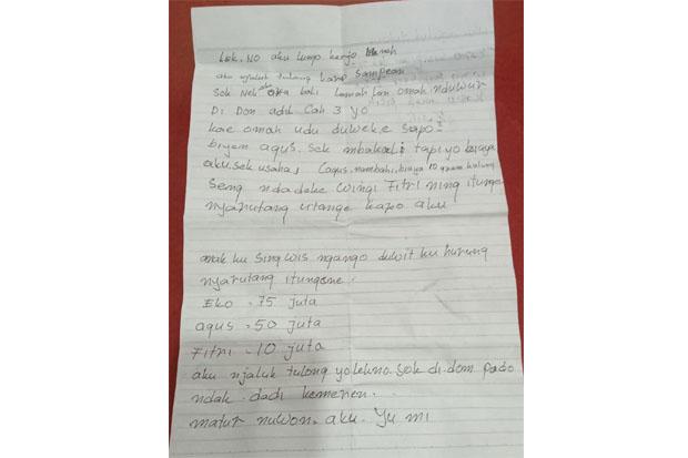 Korban Meninggal di Dalam Sumur Tinggalkan Wasiat, Ini Isinya 