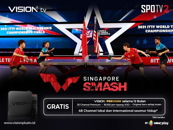 Simak Keseruan Turnamen Tenis Meja WTT Grand Smash di Singapura, Live via SPOTV Vision+