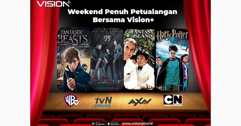 Vision+ Ajak Berpetualang di Akhir Pekan, Ada Fantastic Beasts and Where to Find Them hingga Kill Heel