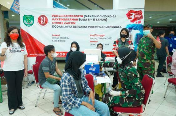 Kodam Jaya Gelar Serbuan Vaksinasi Anak dan Booster di Bekasi