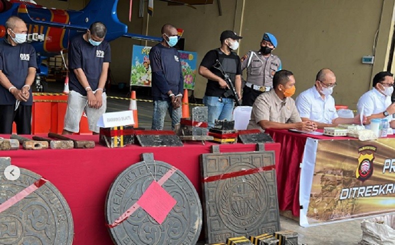 Komplotan Pencuri Trotoar di Pontianak Ditangkap, Satu Pelaku Pensiunan PNS