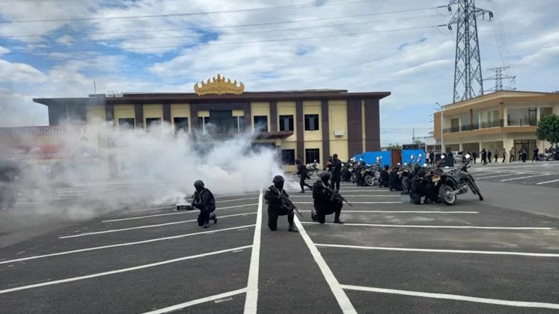 Brimob Polda Lampung Gelar Pelatihan Reaksi Cepat