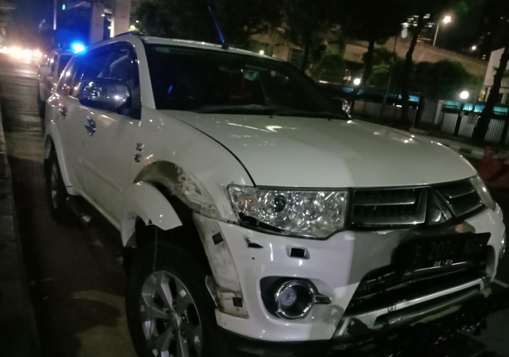 3 Mobil Kecelakaan Beruntun di Jalan Rasuna Said Depan Kedubes Malaysia