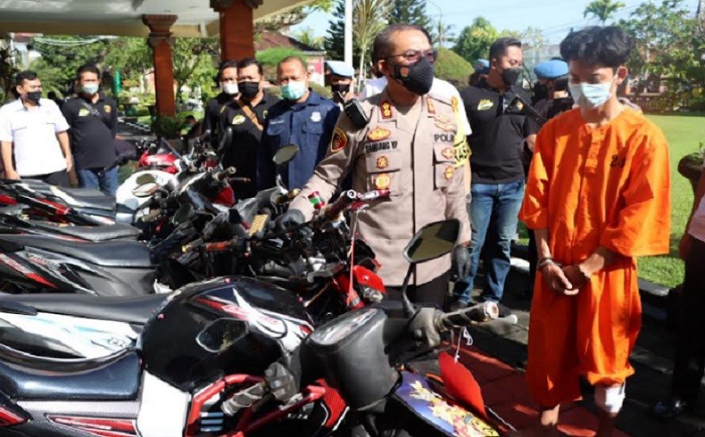 Tak Sampai Tiga Bulan, Pemuda di Bali Curi 21 Motor 