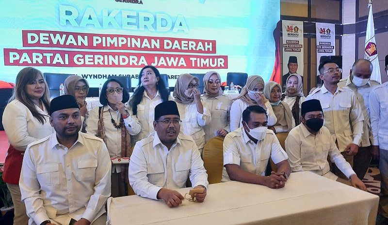 Hasil Rakerda Partai Gerindra Jatim: Prabowo Presiden Anwar Sadad Gubernur