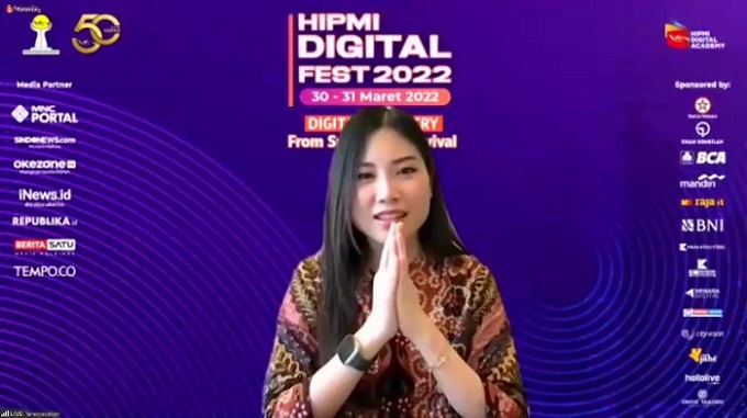 Hipmi Digital Fest 2022: Wamenparekraf Angela Tanoesoedibjo Dorong UMKM Go Digital  