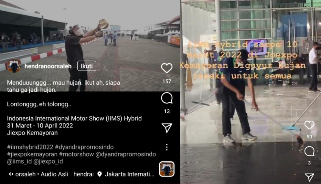 Lucu, Bos IIMS Tirukan Mbak Rara Jadi Pawang Hujan 