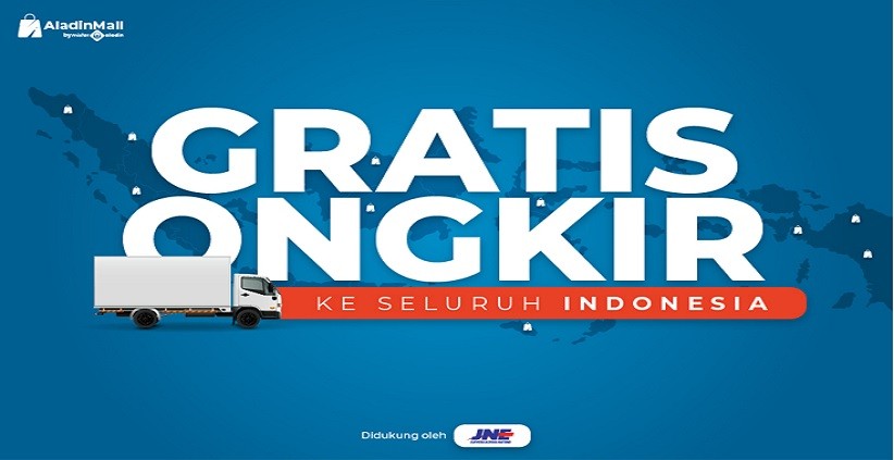 Murah dan Gratis Ongkir Pakai JNE, hanya di AladinMall by Mister Aladin 