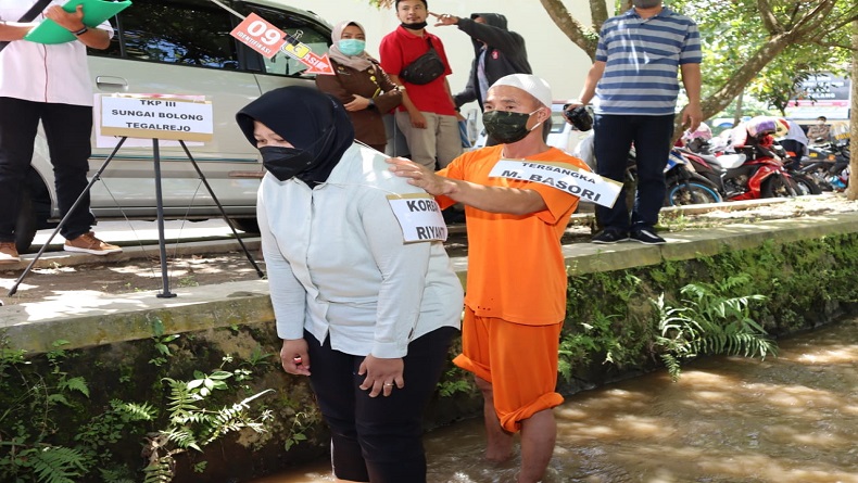 Rekonstruksi Kasus Pembunuhan di Sungai Bolong Magelang, Ini Fakta yang Terungkap