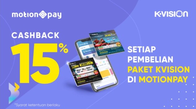 Beli Paket Nonton K-Vision di MotionPay, Raih Cashback hingga 15 Persen, Ini Cara Mendapatkannya!