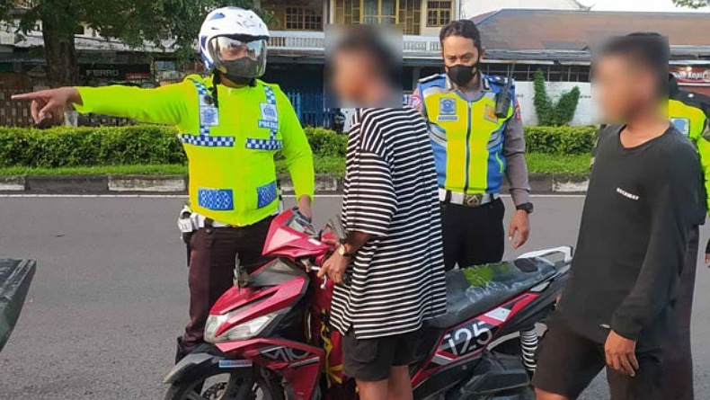 Tegas, Polres Bitung Jatuhi Sanksi Tilang Pelaku Balap Liar