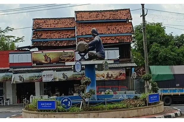  Patung Pengendang di Bundaran Siyono Gunungkidul akan Diganti Tugu Tobong Gamping