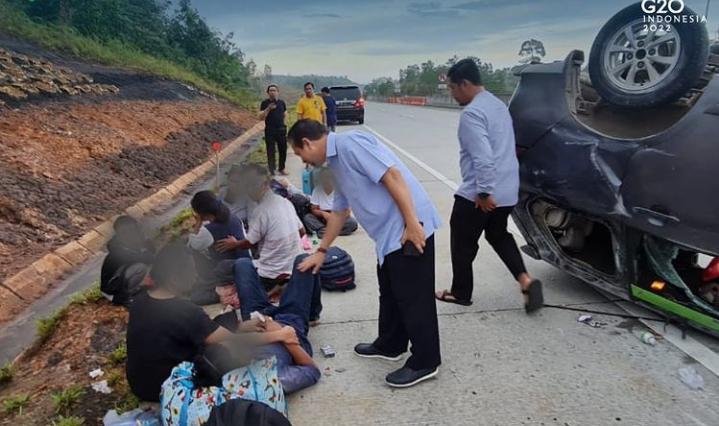 Jadi Perhatian Wagub Kaltim, Kecelakaan di Tol Balikpapan-Samarinda Disebabkan Sopir Mengantuk