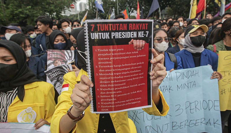 Demo 21 April Berlangsung Damai, Polda Metro Jaya: Terima Kasih Mahasiswa dan Buruh