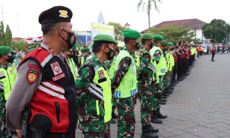 Ratusan Aparat Gabungan Diterjunkan Amankan Malam Takbiran di Demak