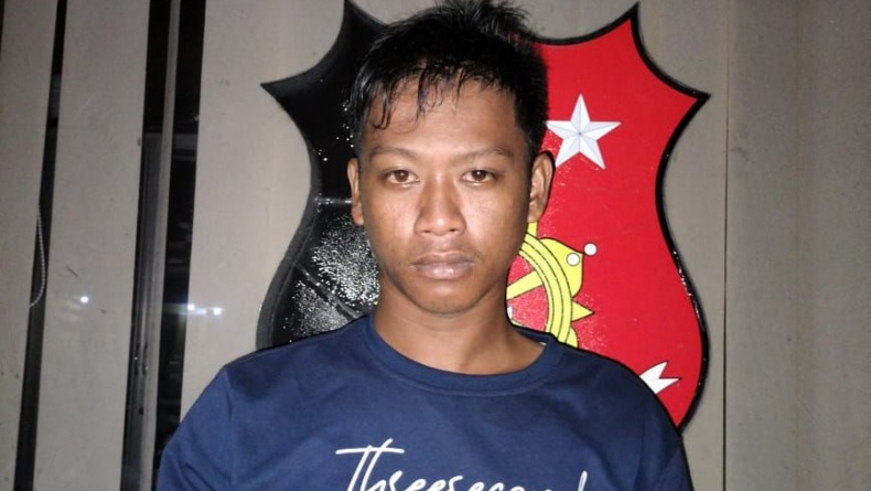 Suami yang Bakar Istri di Bangka Tengah Ditangkap Polisi, Begini Tampangnya