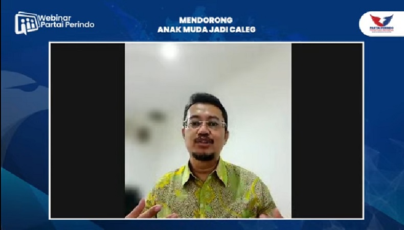 Webinar Partai Perindo, Ferry Kurnia Ingatkan Pentingnya Ruang Politik Anak Muda