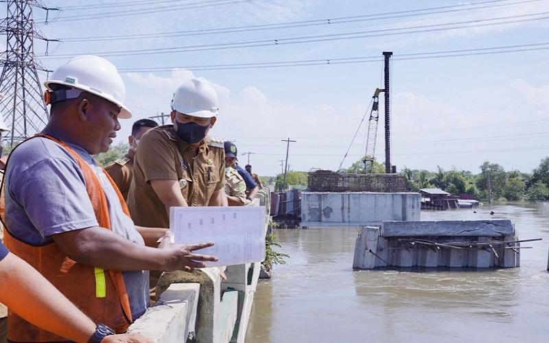 Progres Jembatan Sicanang 30 Persen, Bobby Nasution Targetkan Selesai Akhir Tahun 2022
