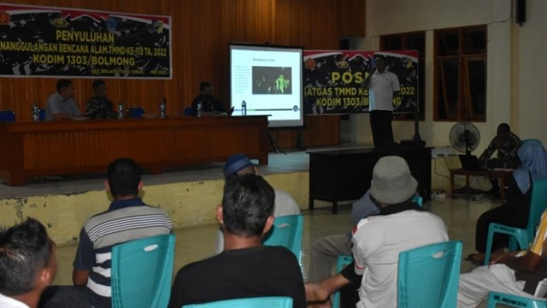 Antisipasi Bencana, Satgas TMMD Kodim Bolaang Mongondow Gencar Beri Penyuluhan ke Warga