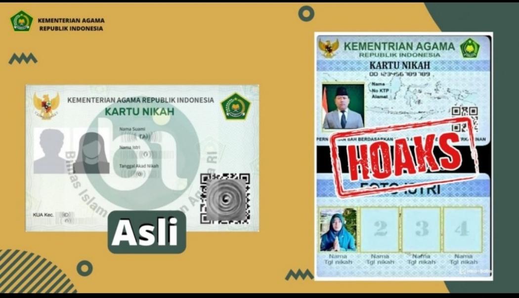 Viral Kartu Nikah dengan 4 Kolom Istri, Kemenag Pastikan Hoaks
