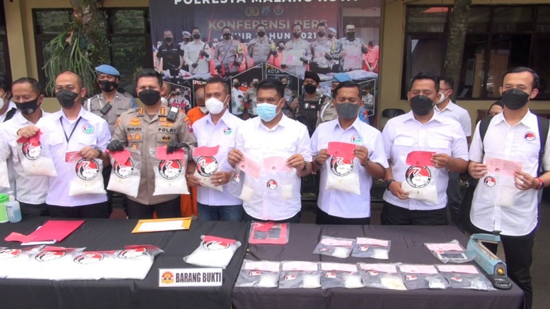 Tangkap Pengedar Narkoba Antarpulau, Polresta Malang Sita Sabu Hampir 21 Kg 