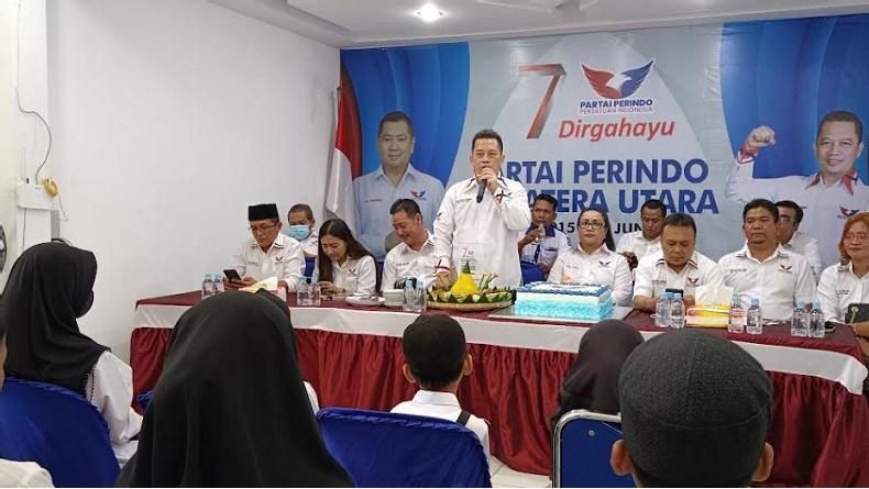 Momen HUT Ke-7 Tahun, DPW Perindo Sumut Rayakan Bersama Anak Yatim