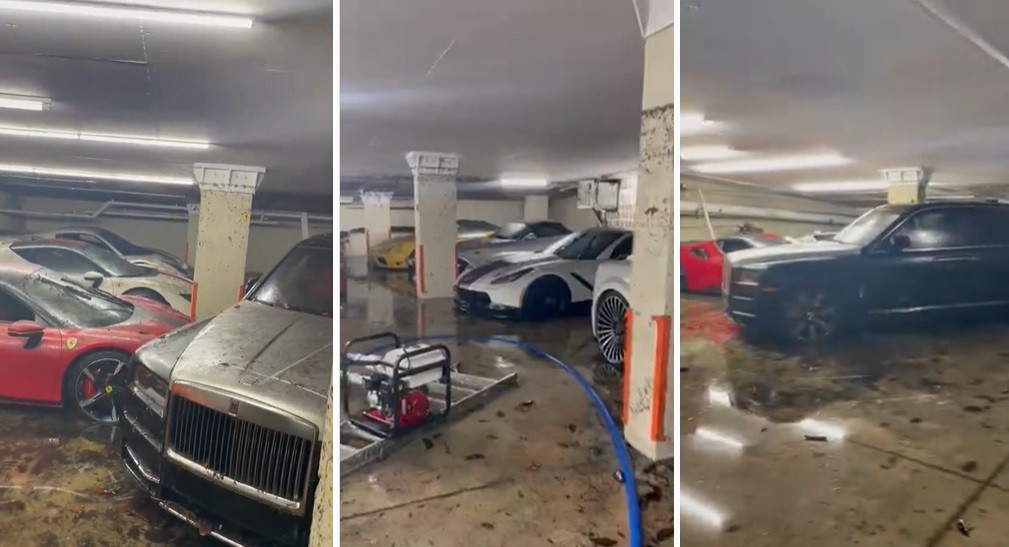 Koleksi Mobil Mewah Rolls-Royce hingga Ferrari Terendam Banjir di Rumah, Pemilik Nangis