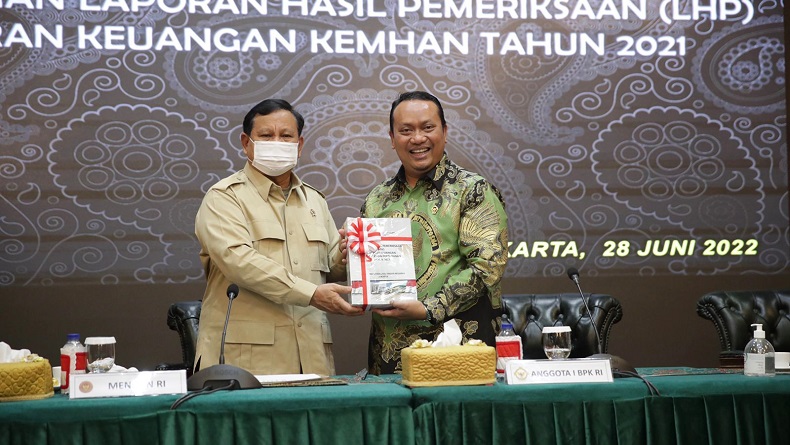 Kemhan dan TNI Raih WTP 4 Kali Berturut-turut, Prabowo: Berkualitas! Tingkatkan Kepercayaan Publik