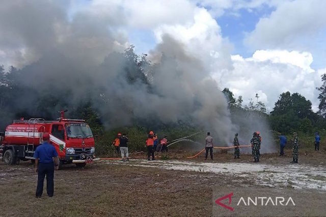 Hadapi Ancaman Karhutla, Pemkab Barito Selatan Gelar Simulasi Pemadaman Api