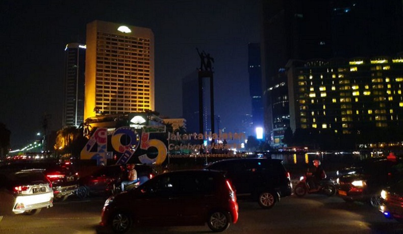 Begini Suasana Bundaran HI selama Pemadaman Lampu Satu Jam