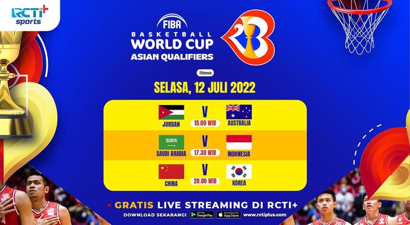 Link Live Streaming Indonesia Vs Arab Saudi di FIBA Asia Cup 2022 Sore Ini