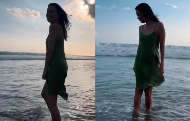 Gaya Sophia Latjuba Pakai Mini Dress di Pantai Bikin Netizen Takjub: Kirain Bidadari   