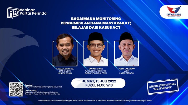 Kasus ACT Mencuat, Webinar Partai Perindo Besok Ungkit soal Donasi Publik Tak Rawan Disunat