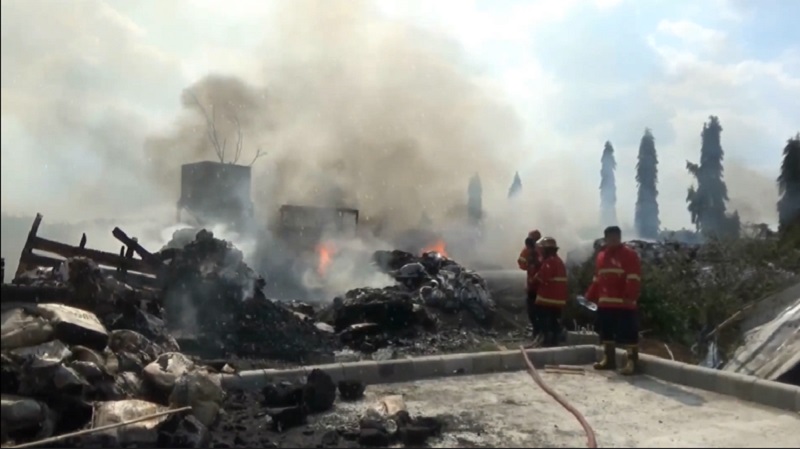 Gudang Benih Pertanian di Nganjuk Ludes Terbakar, Api Diduga dari Puntung Rokok