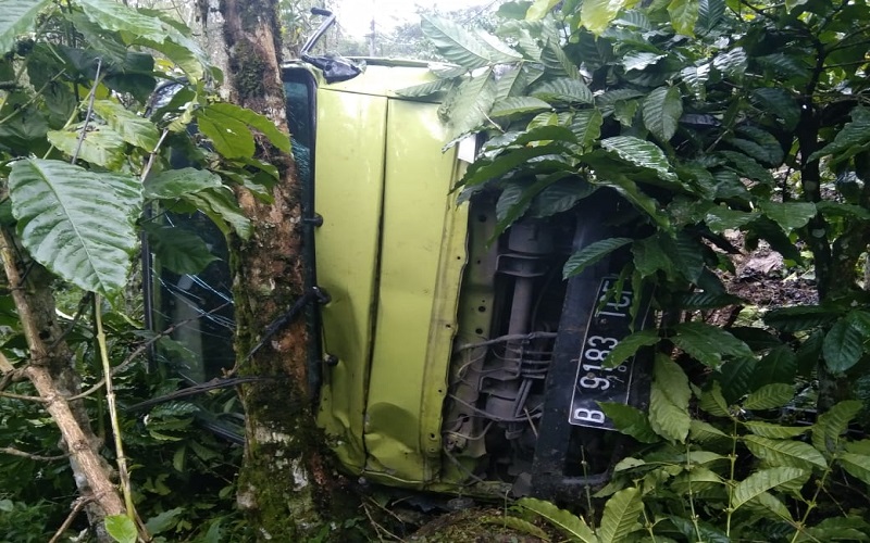 Diduga Ngebut di Tikungan, Mobil Boks Terjun ke Jurang di Lahat 