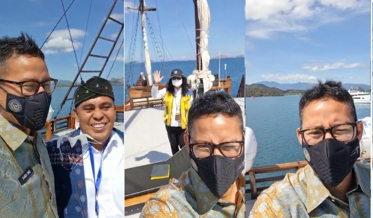 Sandiaga Uno Berbagi Keseruan Berlayar dengan Kapal Phinisi ke Pulau Rinca  