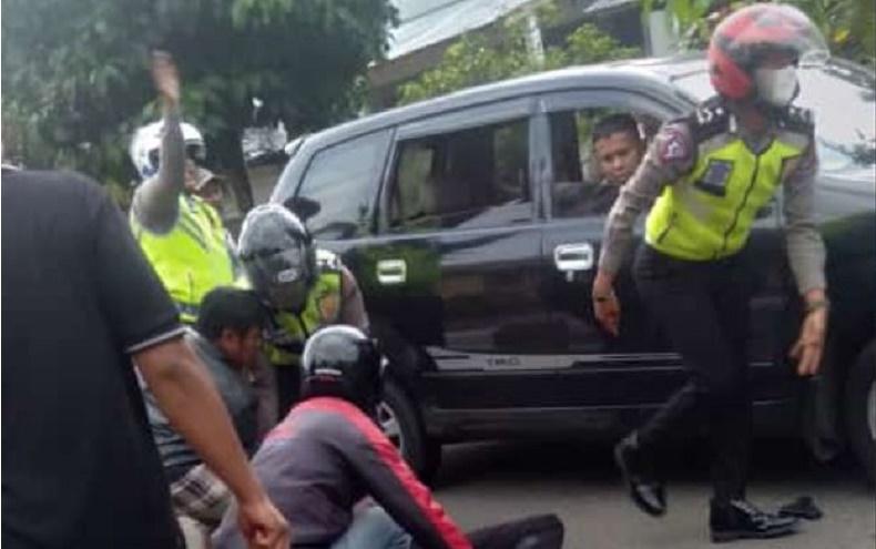 Kanit Satlantas Polres Pariaman Ditabrak Pemotor saat Razia, Kondisinya Tak Sadarkan Diri